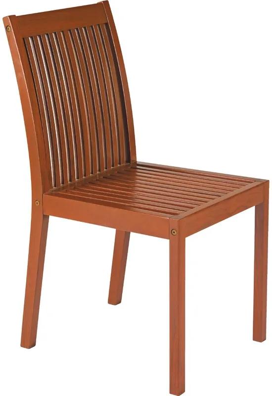 Cadeira sem braços Fitt Fixa de Madeira - Terrazzo Fitt - Cor Marrom - Tramontina