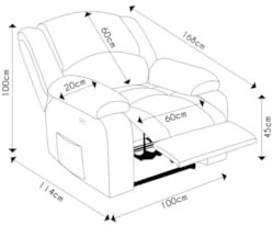 Poltrona do Papai Reclinável Pietra Power Touch FH9 PU Branco - Mpozen