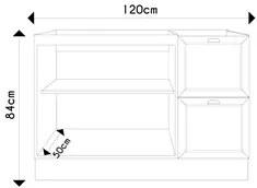 Balcão de Cozinha Com Pia Inox 120cm 2 Portas e 2 Gavetas Duna P09 Bra