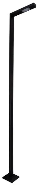 Poste Led Vidro Aluminio Preto 34,7w 3000k Ip65 Orion