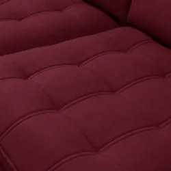 Sofá Retrátil Reclinável 3 Lugares 210cm Damy F05 Veludo Bordô - Mpoze