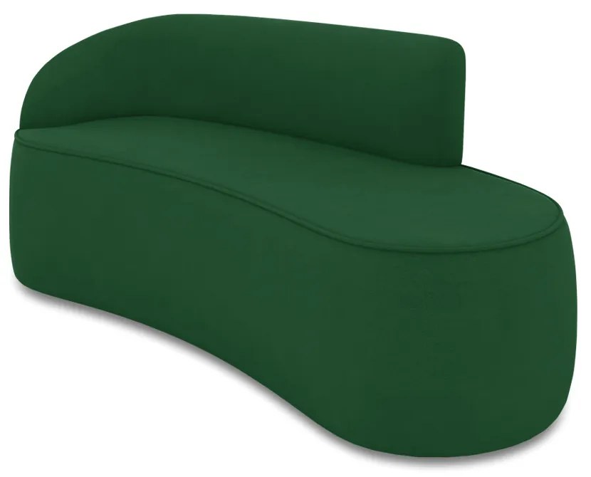 Sofá 2 Lugares Orgânico 140 cm Morgan Suede D03 - D'Rossi - Verde