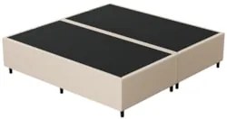 Base Cama Box Casal Queen 158cm Bipartido Hit Z04 Suede Bege - Mpozena