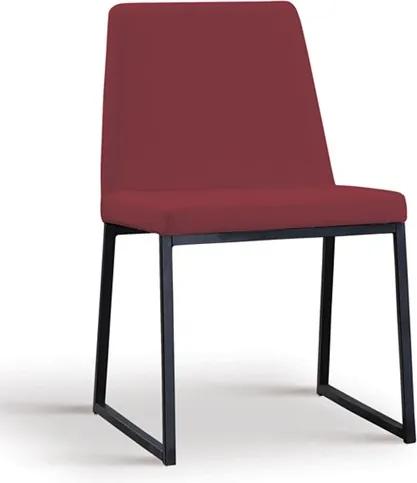 Cadeira Encke C/Pés em Aço Carbono - Marsala