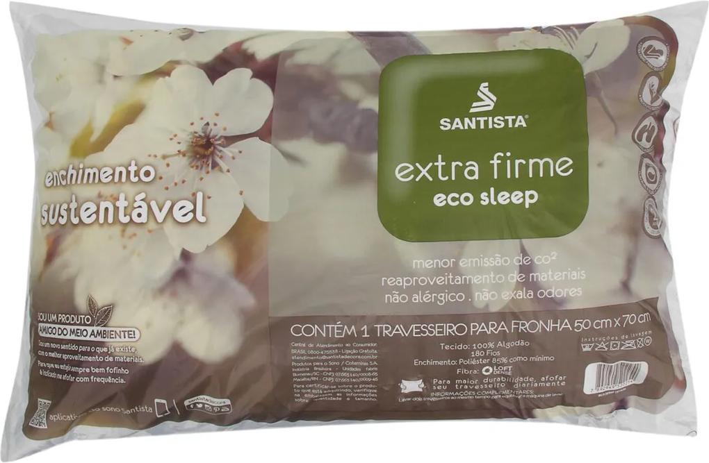 Travesseiro Eco Sleep 48X68 Santista Branca