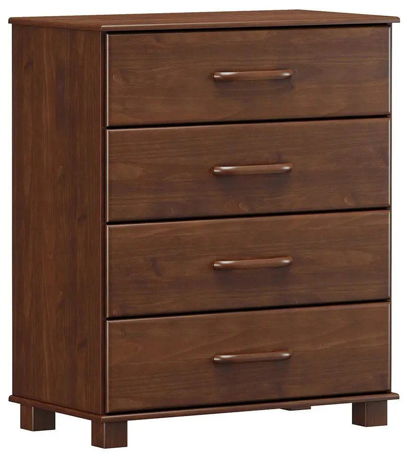 Cômoda Decorativa Henry Madeira 4 Gavetas Café G74 - Gran Belo
