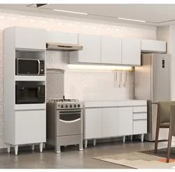 Armário de Cozinha Modulada 5 Peças CP13 Balcão Branco - Lumil