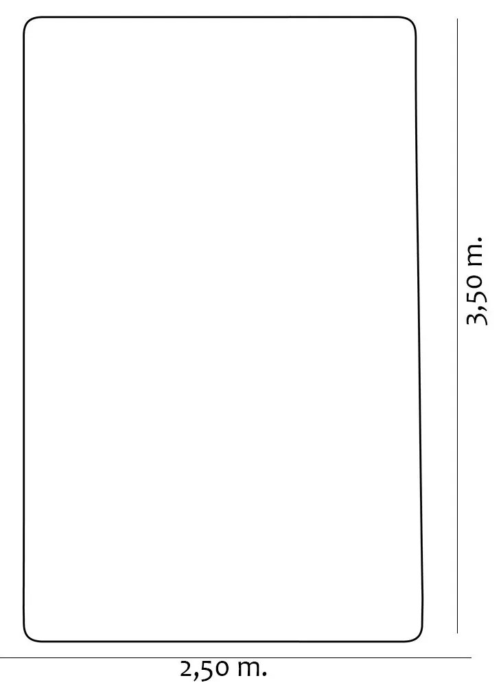 Tapete Para Sala de Estar Chevron 2,50x3,50 Prata G57 - Tapetes São Carlos