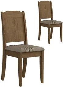 Kit 2 Cadeiras Para Sala de Jantar Bárbara Savana/Café - Cimol Móveis