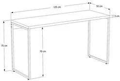 Mesa de Escritório Escrivaninha 135cm Dynamica Industrial C08 Carvalho