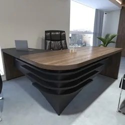 Mesa Escritório em L 200cm Lado Direito A06 Marrom/Preto - Mpozenato