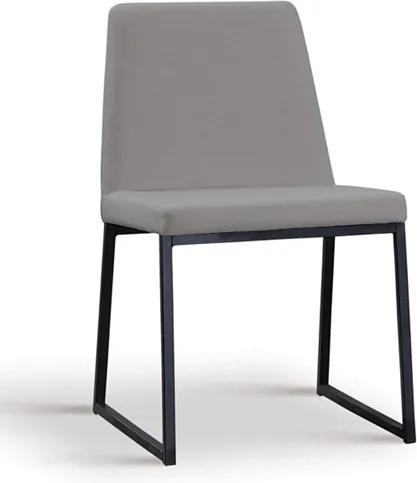 Cadeira Encke C/Pés em Aço Carbono - Cinza