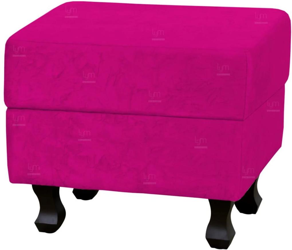 Puff Lym Decor Londres Luis XV 833 Suede Pink