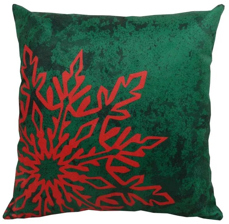 Capa de Almofada Natalina de Suede em Tons Verde 45x45cm - ANT-0105 - Somente Capa