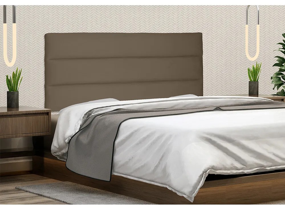 Cabeceira Painel La Italiana Para Cama Box Solteiro 90 cm Suede Caramelo - D'Rossi