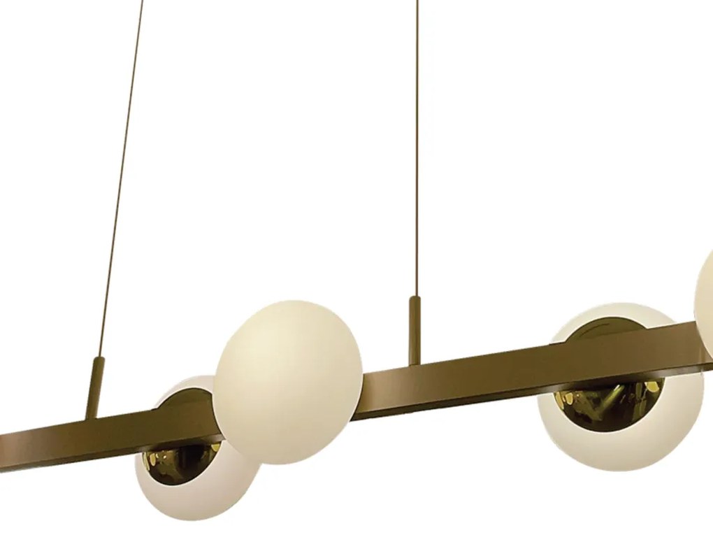Pendente Aivi 14X10X100Cm Led 30W - Usina 19750/6 Led (CB-V - Cobre Escovado Verniz, 3000k, 110v)
