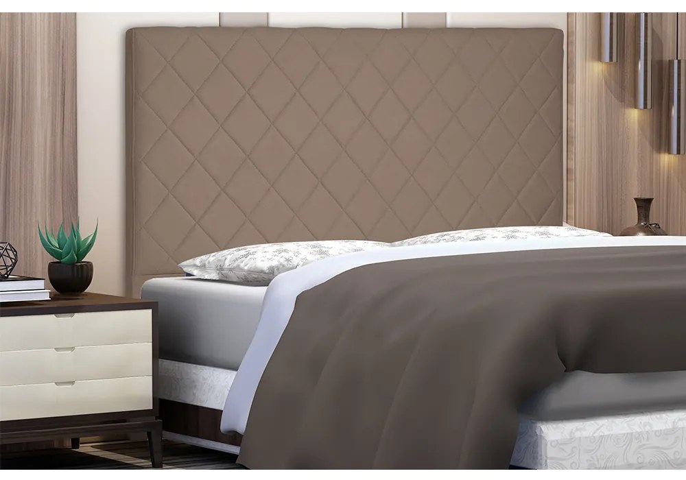 Cabeceira Dubai Para Cama Box Casal 140 cm Suede Caramelo - D'Rossi