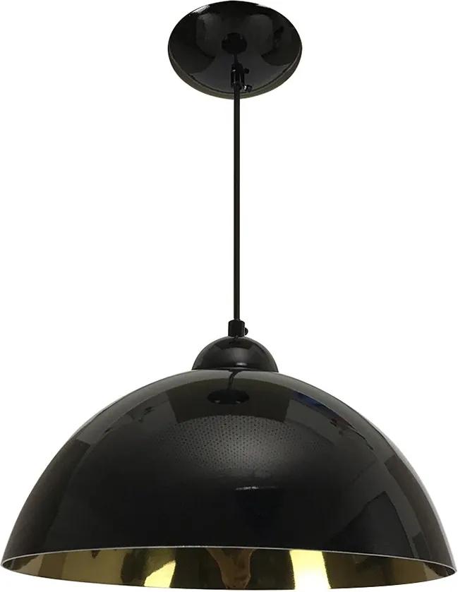 Pendente Esfera 30cm Preto/Ouro - Caisma - 3702-PT/OU