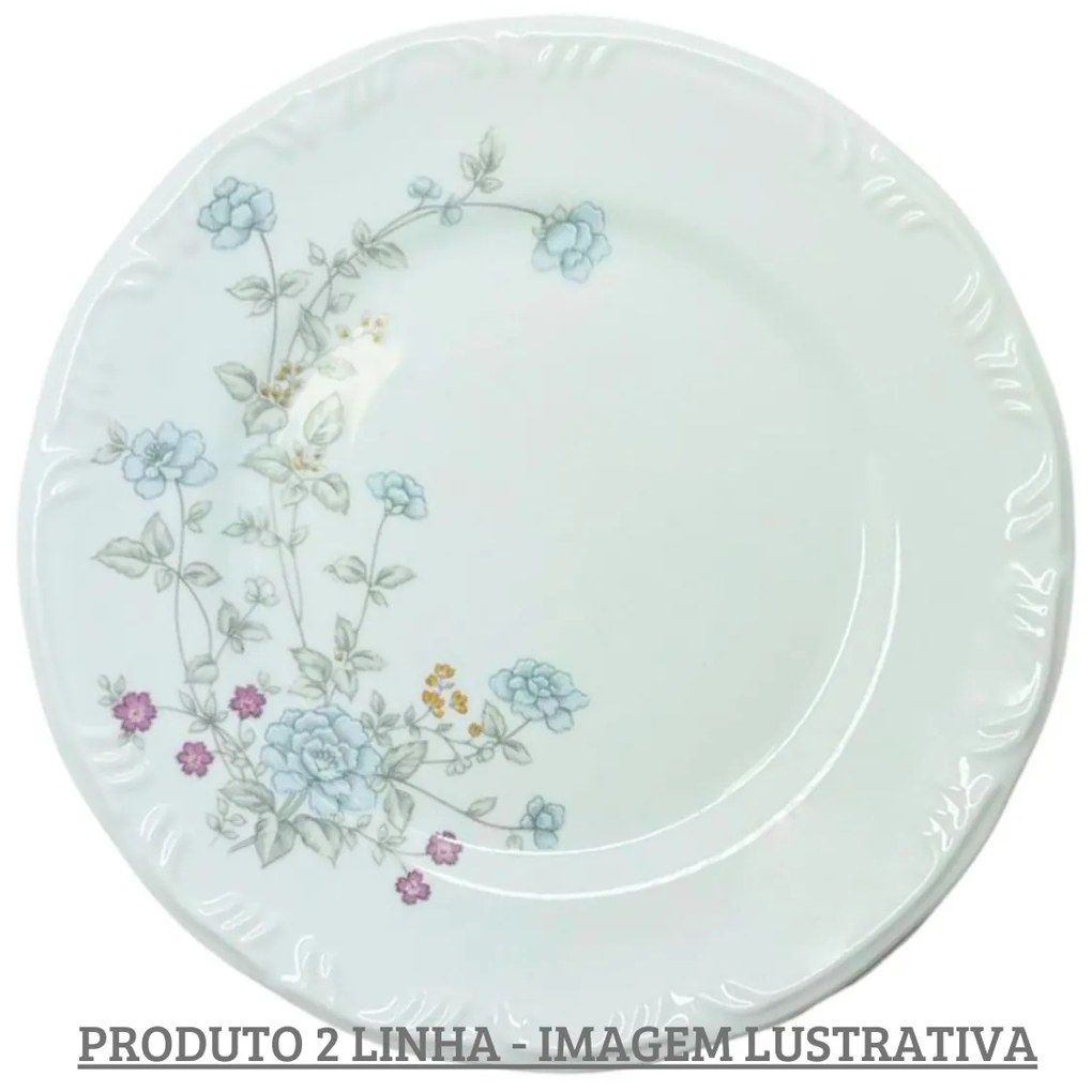 Prato Raso 26Cm Porcelana Schmidt - Dec. E651 2° Linha