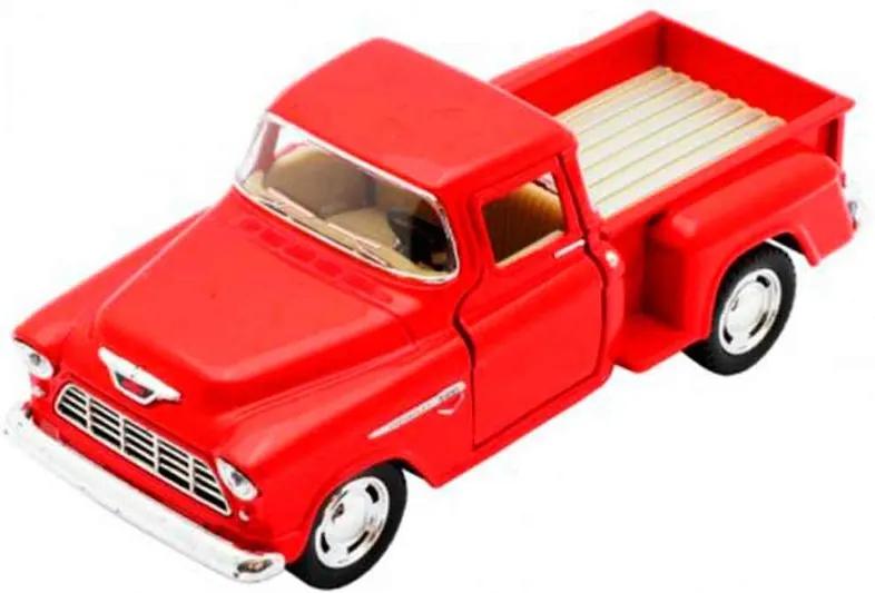 Miniatura 1955 Chevy Stepside Pick-up Escala 1:32 Vermelho