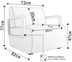 Poltrona Decorativa Orgânica para Sala Kit 2 Belarus K04 Sintético Pre