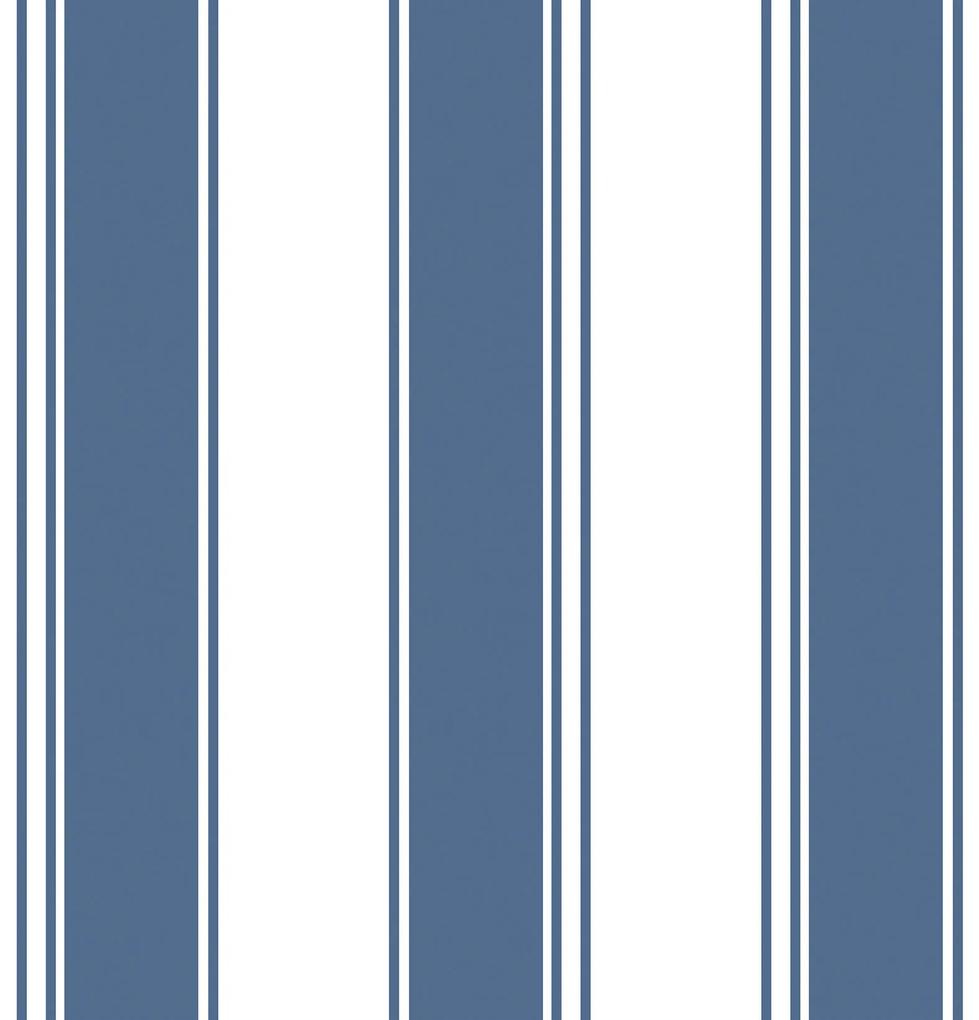 Papel de Parede Listrado azul e branco
