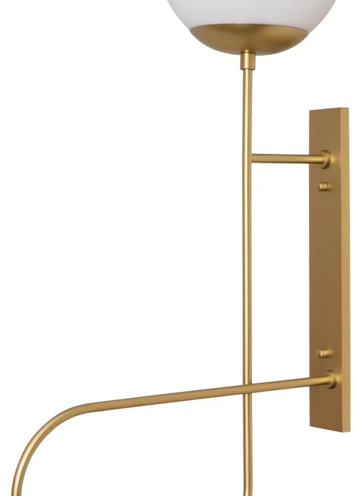 Arandela Trombone 20X40X72,2Cm 1Xe27 Alumínio E Globo Ø20Cm | Usina 25... (AO-F - Azul Ocenao Fosco, AMBAR)