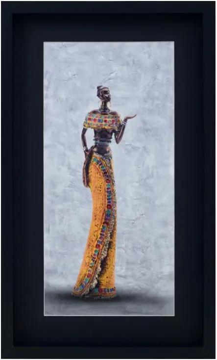 Quadro Decorativo Mulher Africana 35x60cm