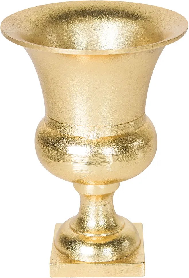 Vaso Em Alumínio Dourado Pequeno Asileu