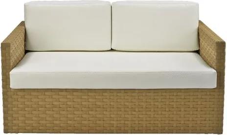 Sofa Corona 2 Lugares Estrutura Aluminio Revestido em Fibra cor Bege Madrid - 44655 - Sun House