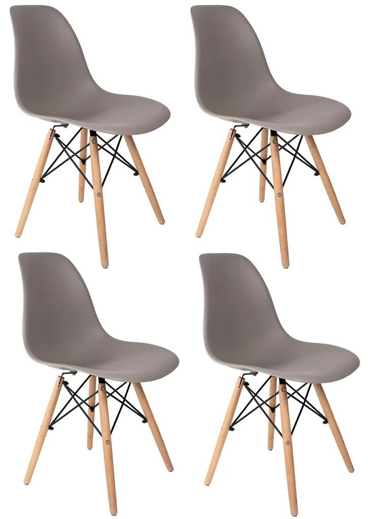 Conjunto 4 Cadeiras Eames Cinza Dsw - Empório Tiffany