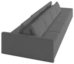 Sofá Ilha Modular com Puff para Sala Living 392cm Georgia Z08 Veludo C