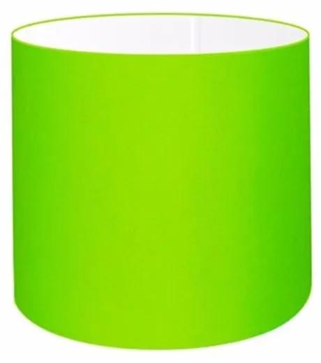 Cúpula em tecido cilíndrica abajur luminária cp-4046 18x18cm verde limão