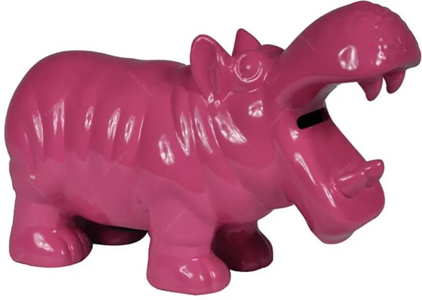 Cofre Hippo Pink em Cerâmica - Urban - 26,5x16 cm