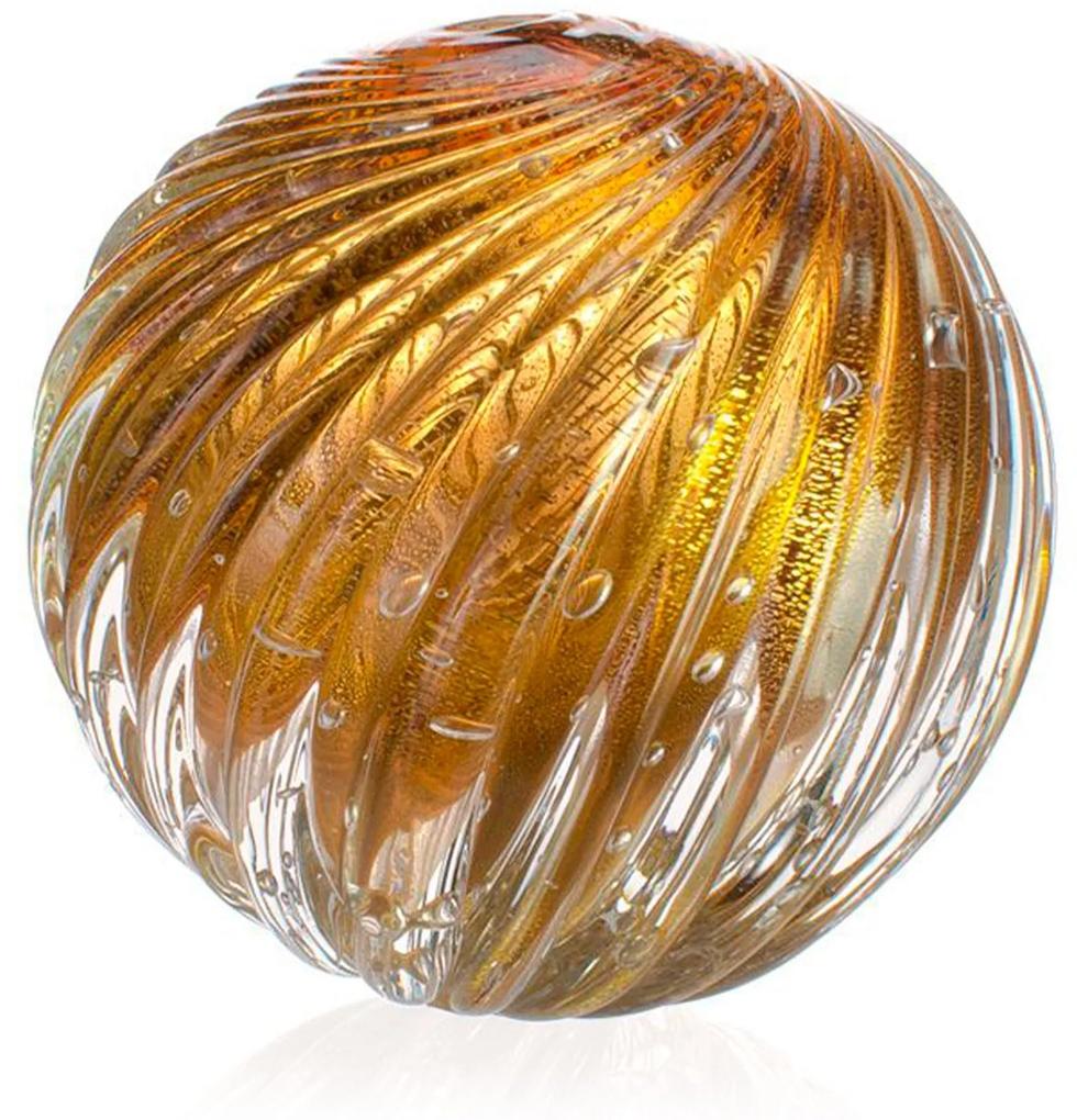 Esfera Murano Atys C/ Ouro - Garnet  Garnet
