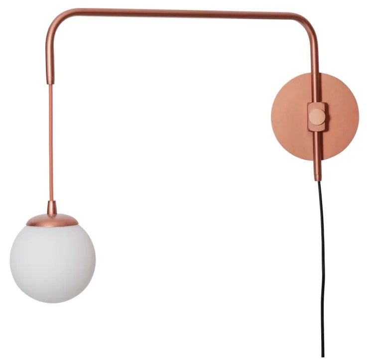 Arandela Malu 14X54,9X36Cm 1Xg9 Braço Haste Alumínio E Globo Ø12Cm - U... (AO-F - Azul Ocenao Fosco, FOSCO)