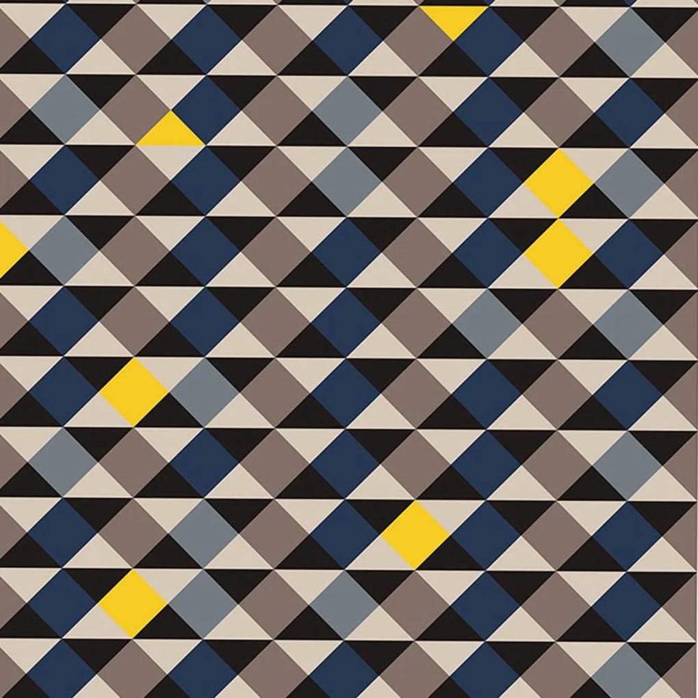 Tapete Mosaico Triangulos Color Casa Dona Antiderrapante 140 x 200 cm Multicolorido