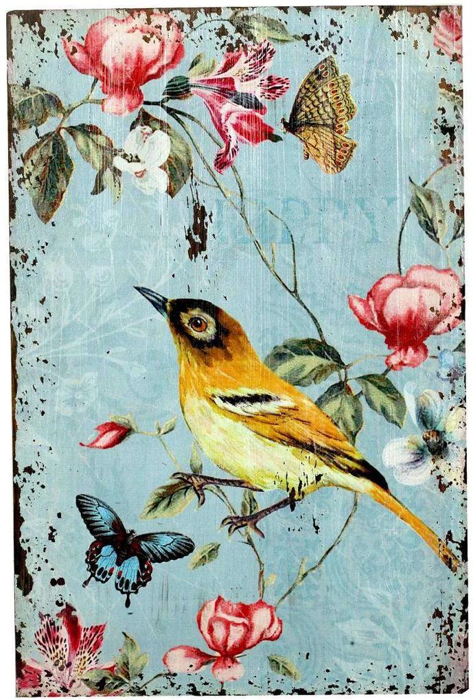 Placa Decorativa Love Bird
