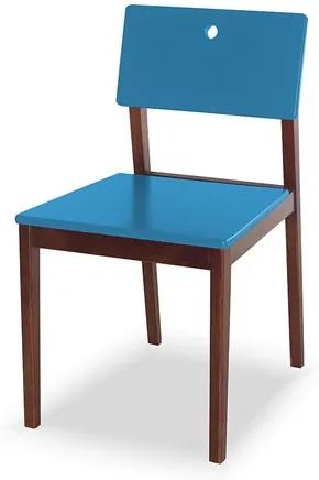 Cadeira Elgin em Madeira Maciça - Azul Ágata