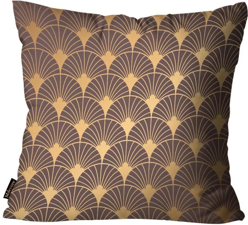 Capa para Almofada Premium Cetim Mdecore Ornamental Marrom45x45cm