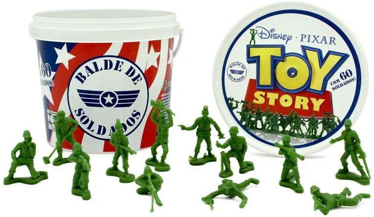Balde com 60 Soldados Toy Story - Toyng