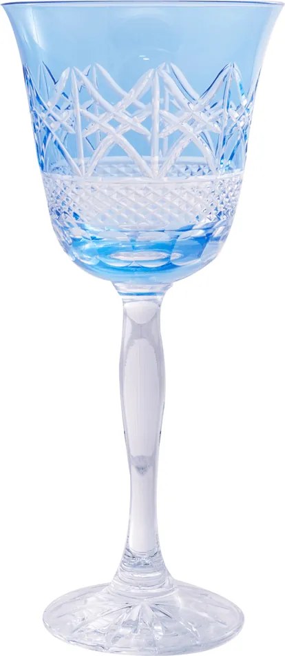 Taça de Cristal Lodz para Água de 220 ml - Azul Primavera