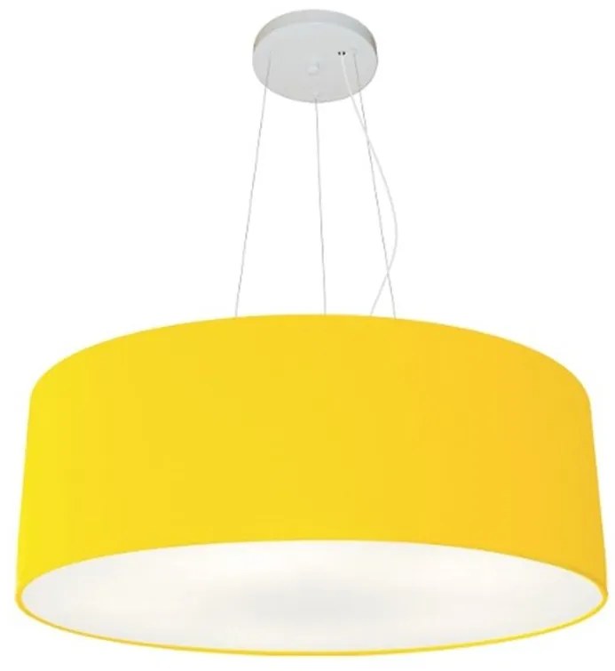 Lustre Pendente Cilíndrico Vivare Md-4150 Cúpula em Tecido 70x21cm - Bivolt