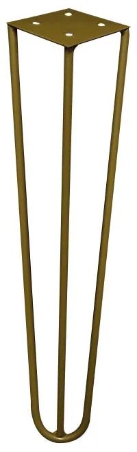 Kit 12 Pés de Metal 30 CM Hairpin Legs Mesa de Canto Rack e Puffs Dourado G41