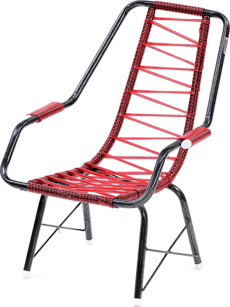 Cadeira De Fio Infantil Eletrostático Plus Vermelho Fabone Móveis Tubulares