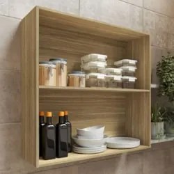 Armário de Cozinha Aéreo 2 Portas 80cm Minsk Freijó/Soft Z06 - Mpozena