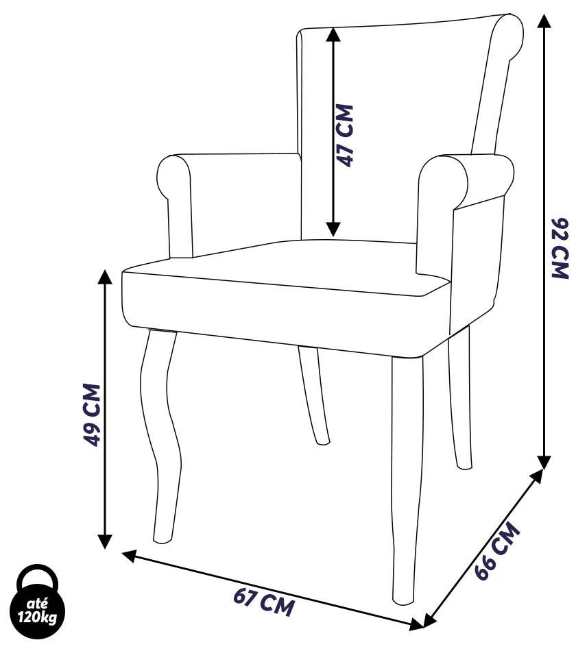Kit 2 Cadeiras Decorativas Sala De Jantar Belford Madeira Veludo Preto G48 - Gran Belo