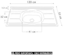 Cozinha Compacta Balcão Com Pia 120cm Laura Plus Freijó/Soft Z06 - Mpo
