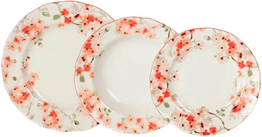 Aparelho de Jantar 18 Peças em Porcelana Cherry Blossom