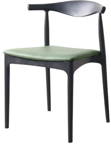 Cadeira Cora Courino Verde com Estrutura Polipropileno Preto - 74491 Sun House